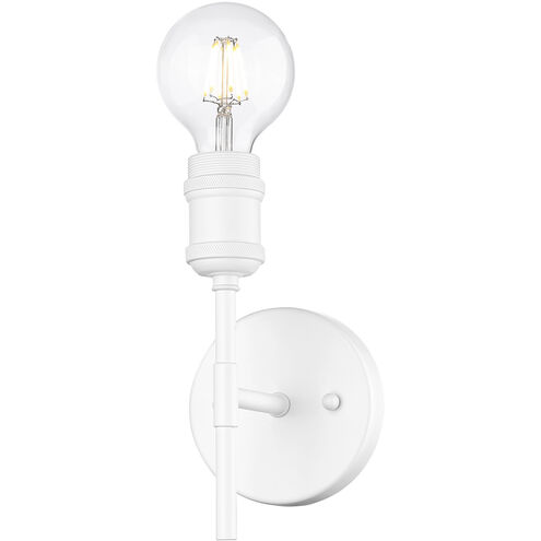 Axel 1 Light 4.75 inch Matte White Wall Sconce Wall Light in No Shade